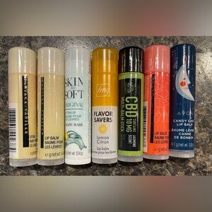 🍉 7 LIP BALM VARIETY Avon Melon Skin So Soft Candy Cane Vanilla Lemon Jasmine